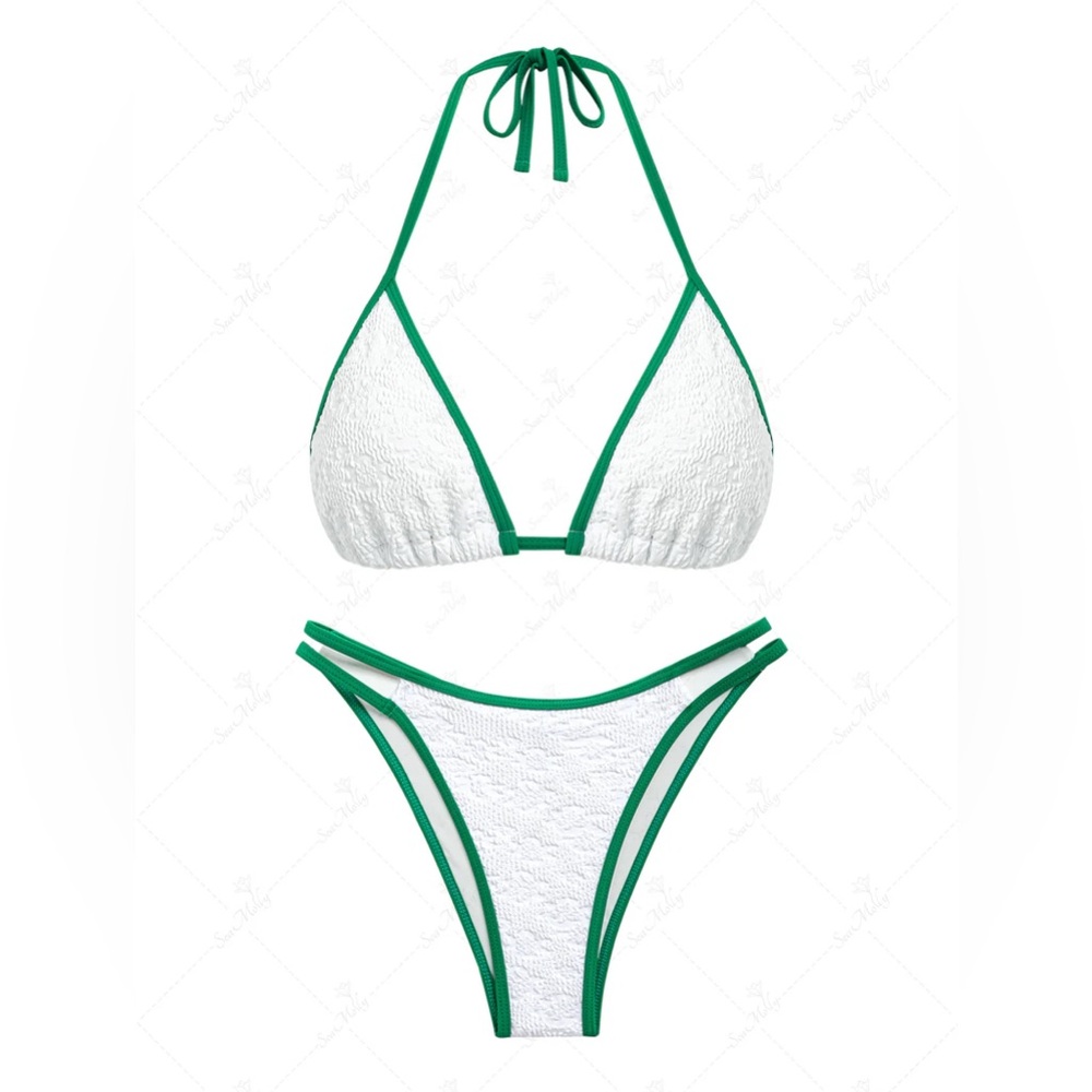 NWT Sea Molly Textured Triangle Bikini Size S